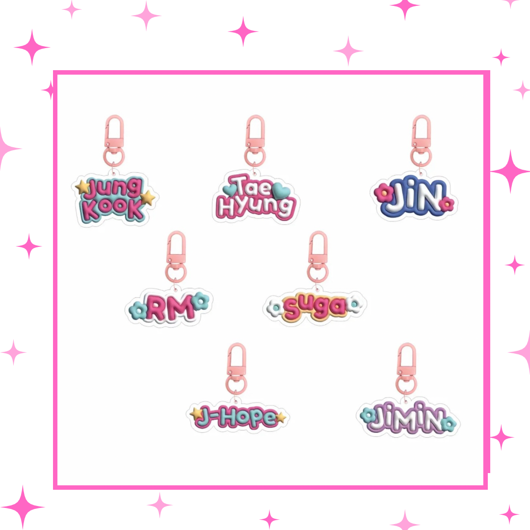 BTS- Name Keychain