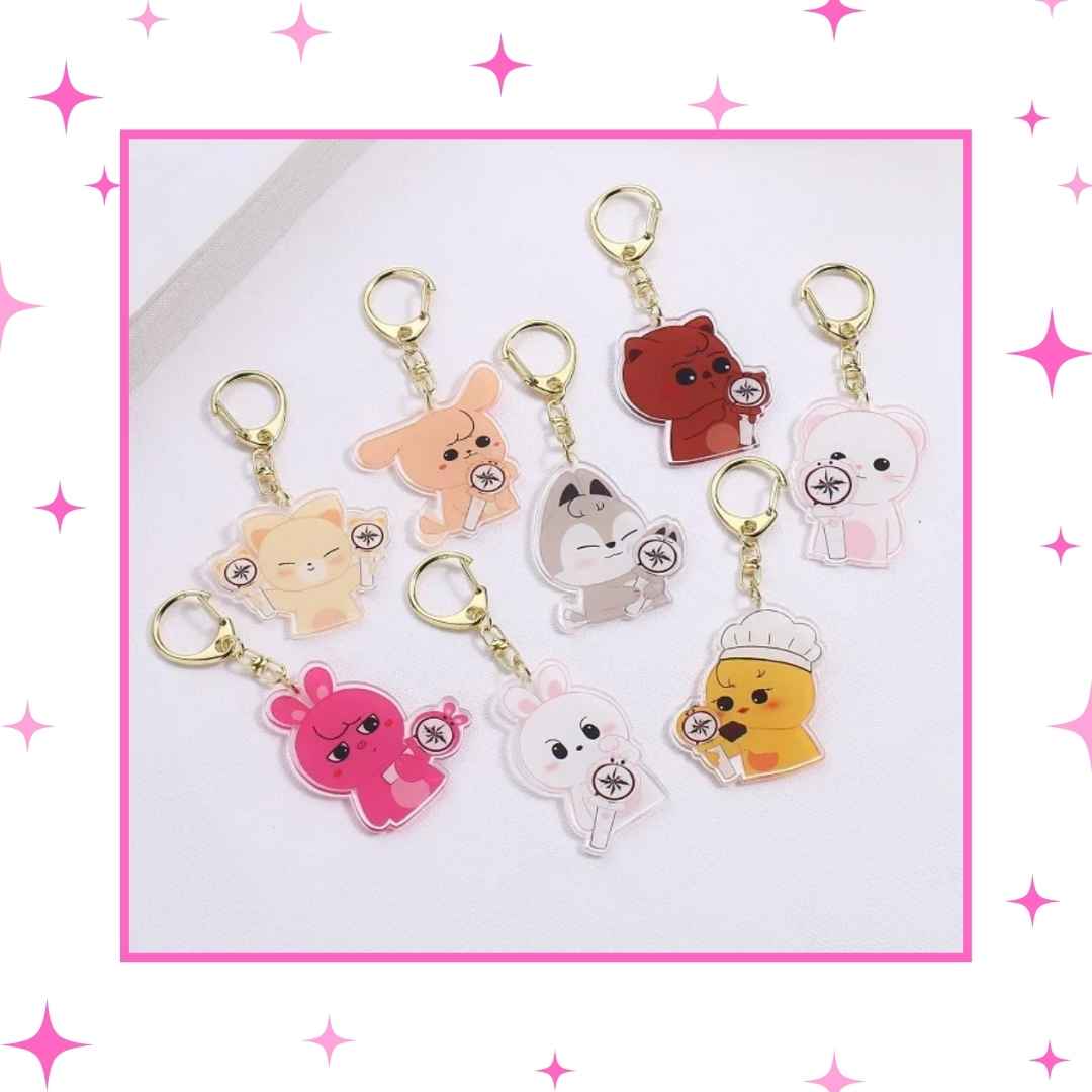 Stray Kids- SKZOO with Light Stick Keychain