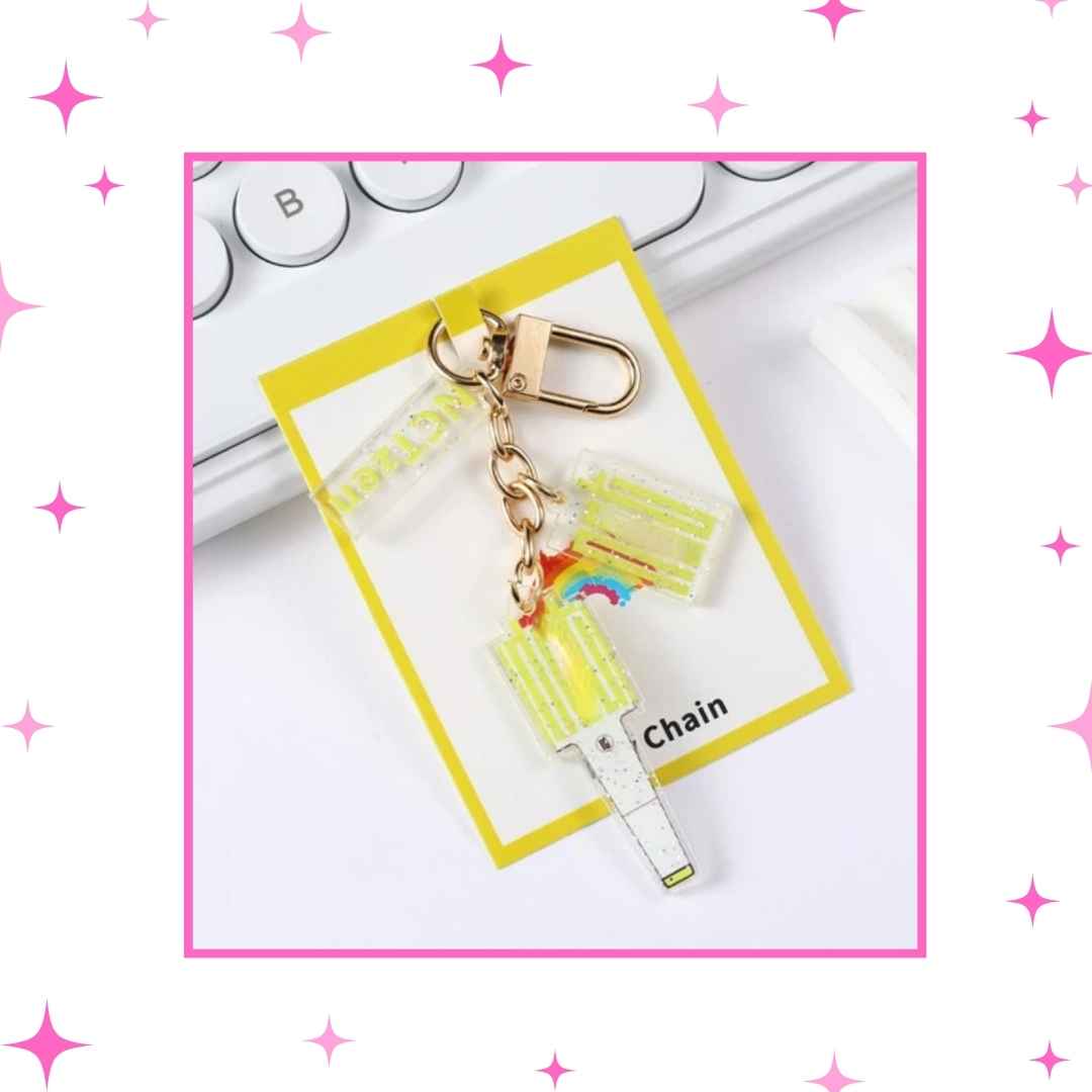 Glitter Lighsticks Keychains