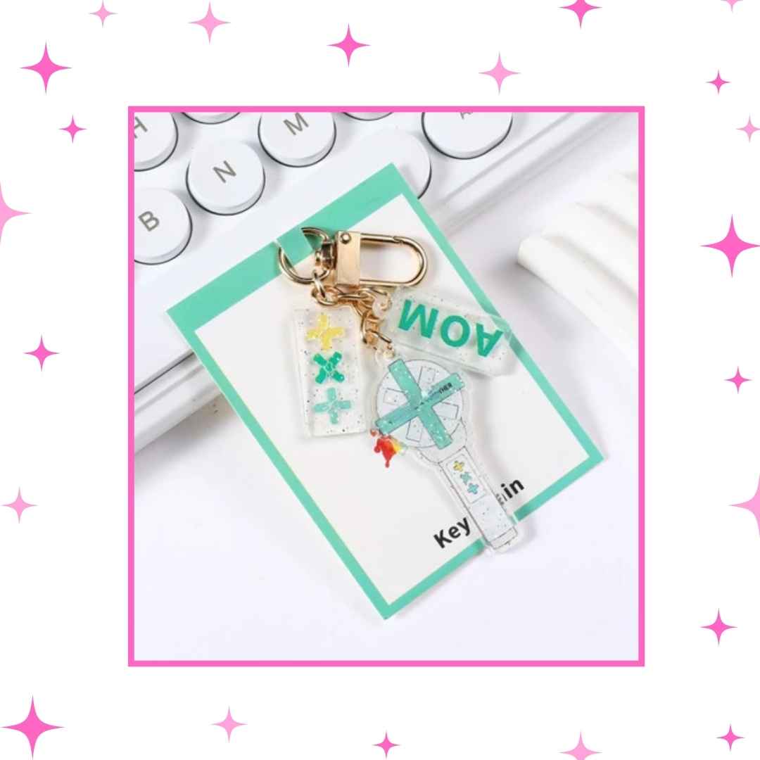 Glitter Lighsticks Keychains