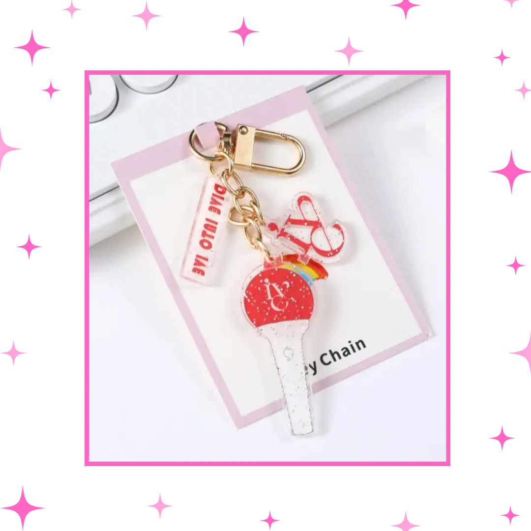 Glitter Lighsticks Keychains