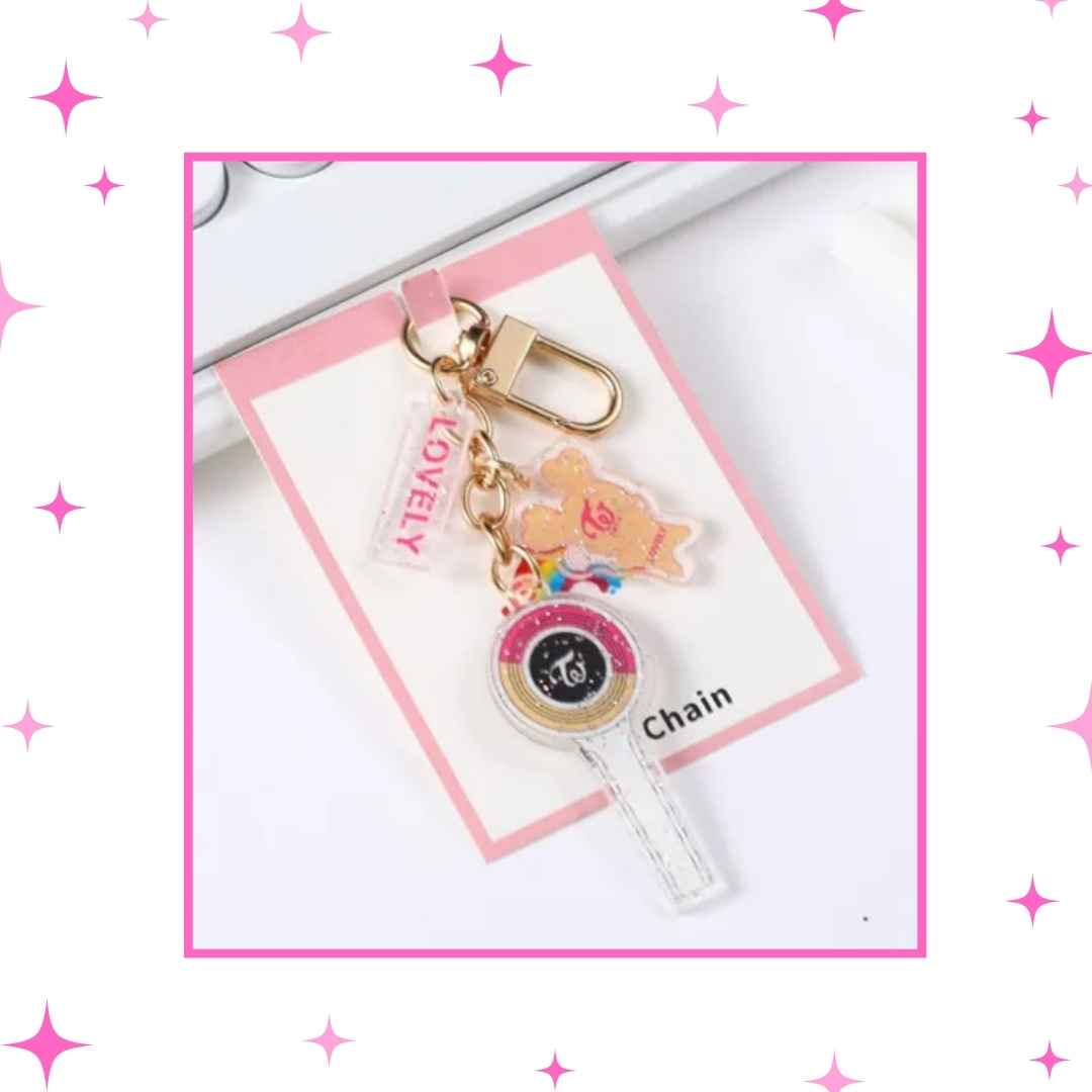 Glitter Lighsticks Keychains
